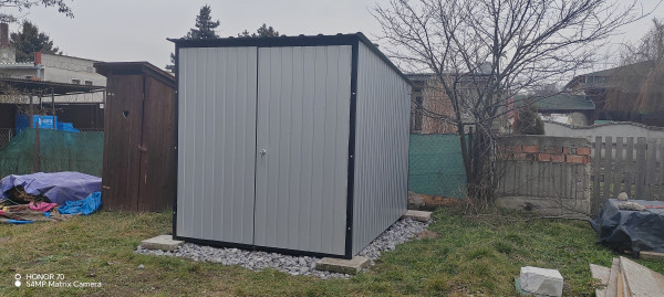 Plechová garáž 2x2m zosilnená konštrukcia 1